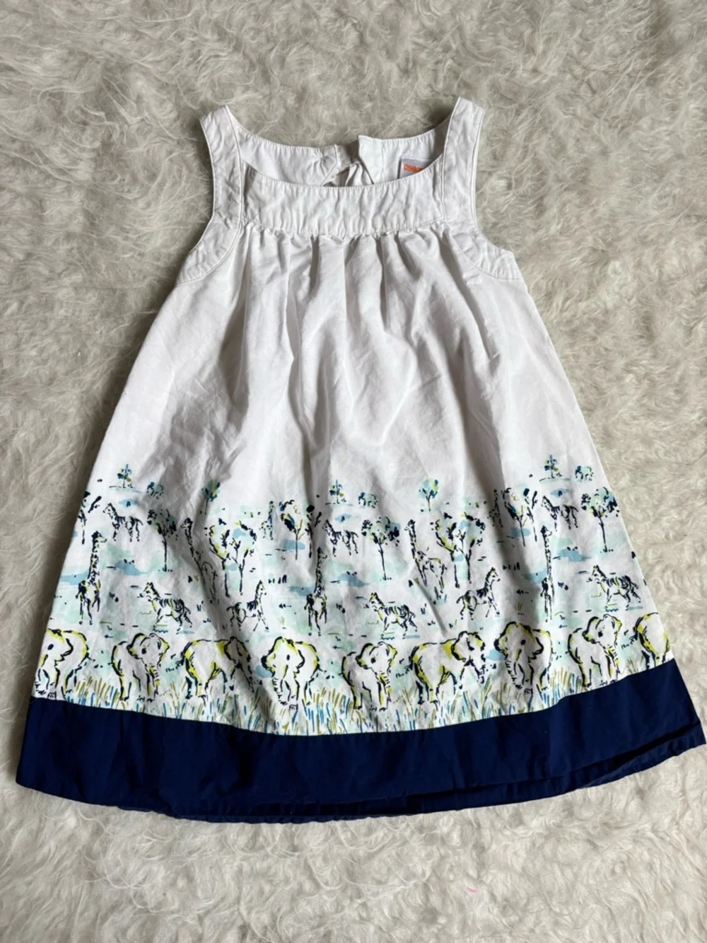 Gymboree Girls Watercolor Safari Print Summer Dress